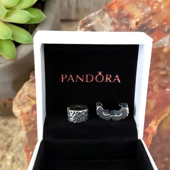 Pandora Swirl Serpentine Clip Charm bundle of 2 - Picture 2 of 4